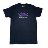 Gifted Tee- Black/Purple